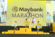 The Maybank Marathon held five categories, one of which was the children’s sprint.